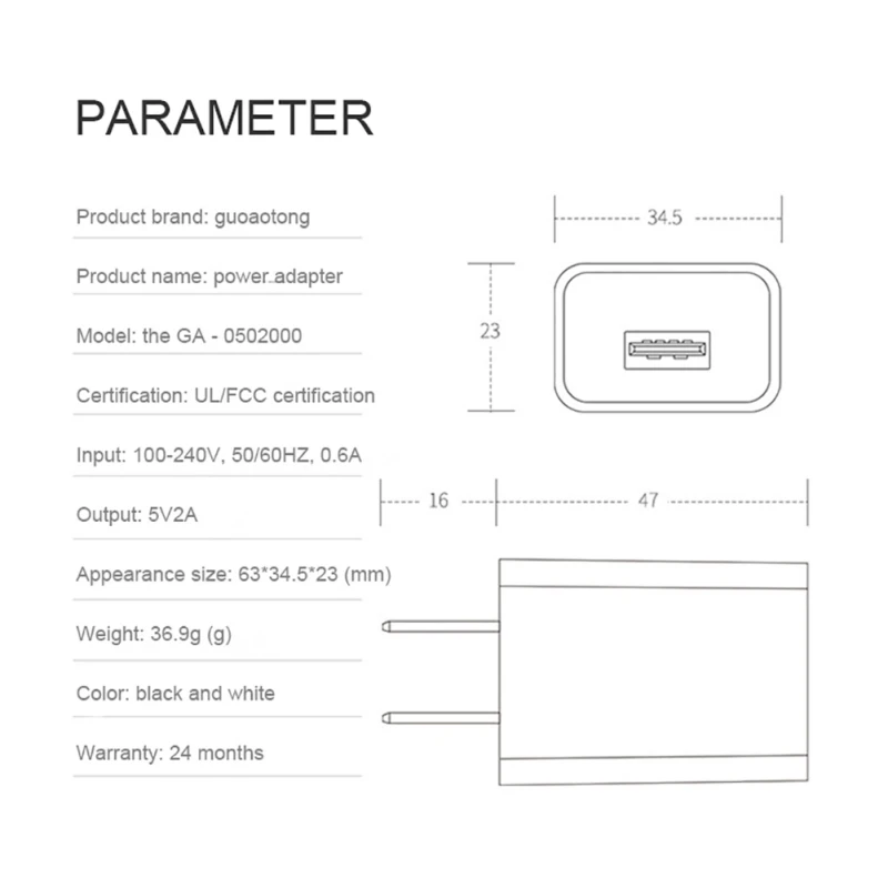 5 в 2A USB настенное 3C сертифицированное зарядное устройство один порт для дома путешествия вилка зарядная станция куб заменитель адаптера питания для телефона