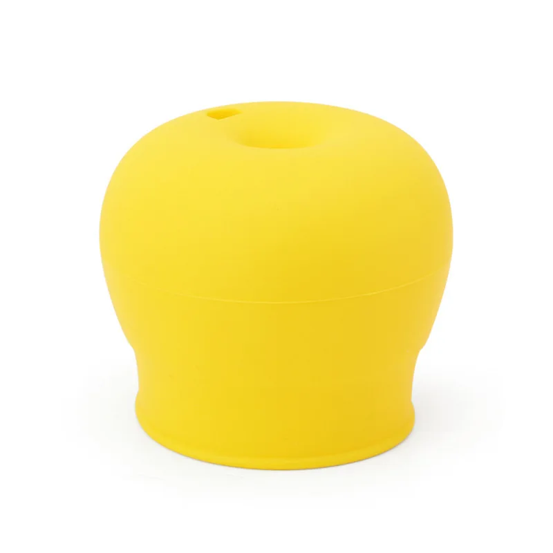 Силиконовый Сиппи чашки крышки соломы непроливающаяся крышка чашки для бутылки воды Mason Jar малыша - Цвет: yellow