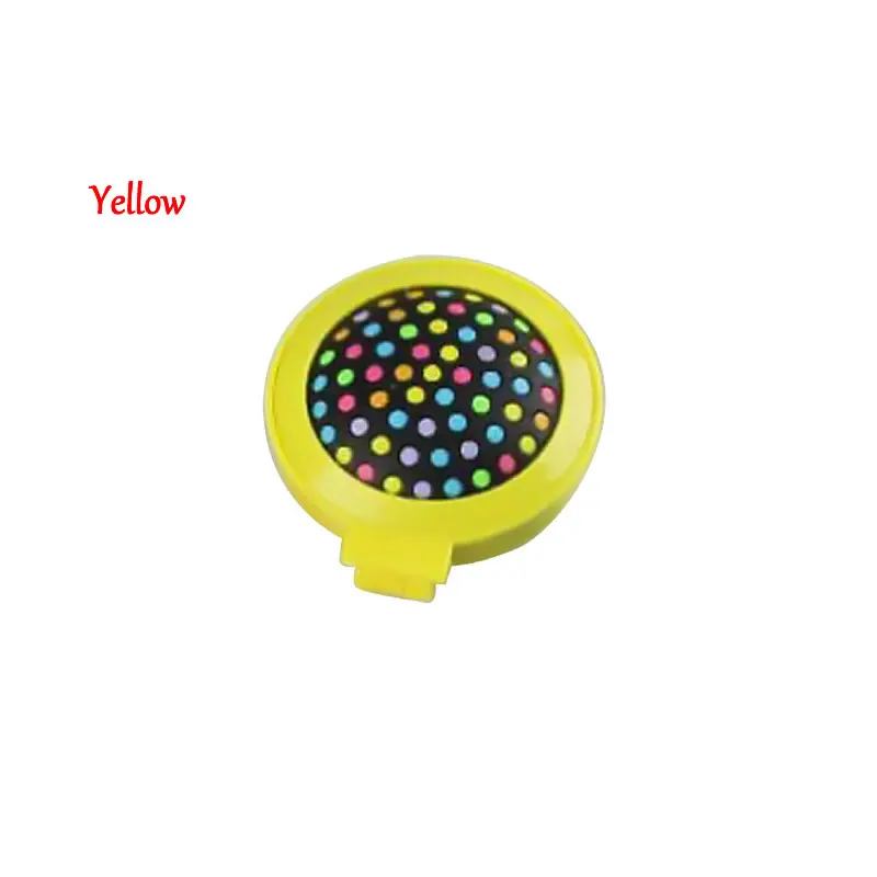 Женский портативный складной круглый компактный гребень подушка безопасности щетка для волос мини зеркало APR11_30 - Цвет: Yellow