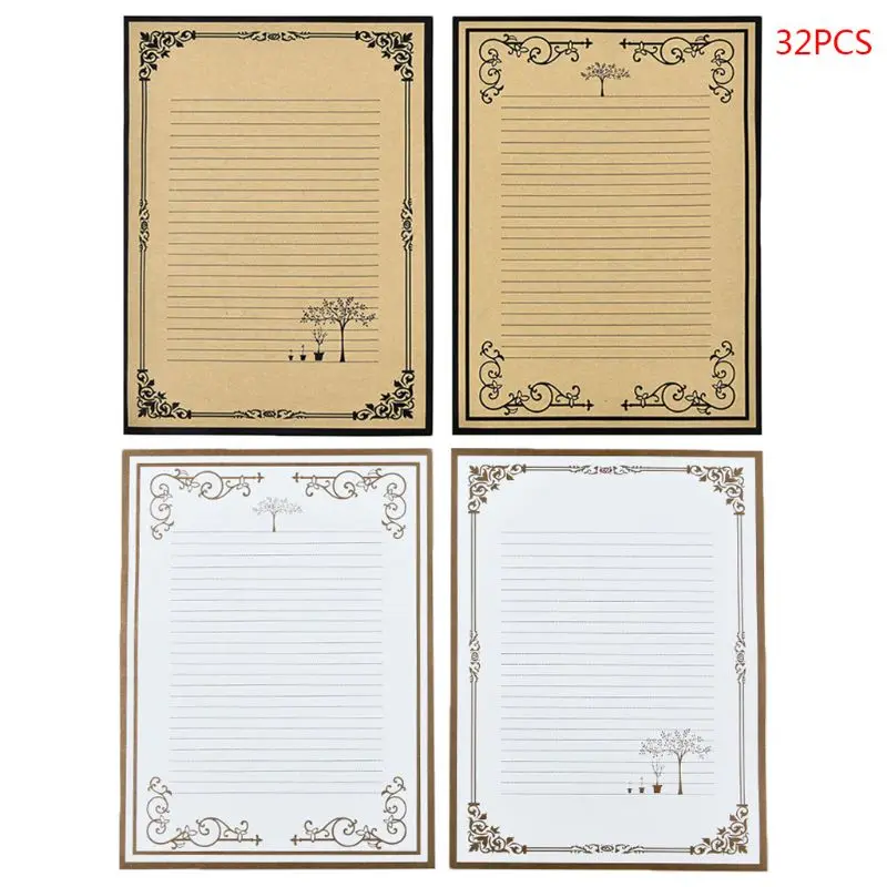 

32pcs/pack Retro Writing Letter Stationery Romantic Creative Chinese Style Lace Letterhead Note Paper l29k