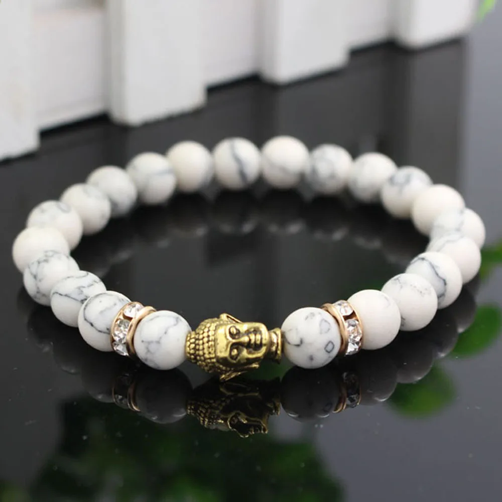 FAITHEASY украшения натуральный белый браслет из сосны микро циркониевый крест дрель круг транспорт буддизм бусины в виде голов браслет