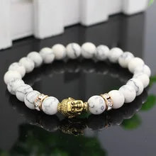 FAITHEASY украшения натуральный белый браслет из сосны микро циркониевый крест дрель круг транспорт буддизм бусины в виде голов браслет