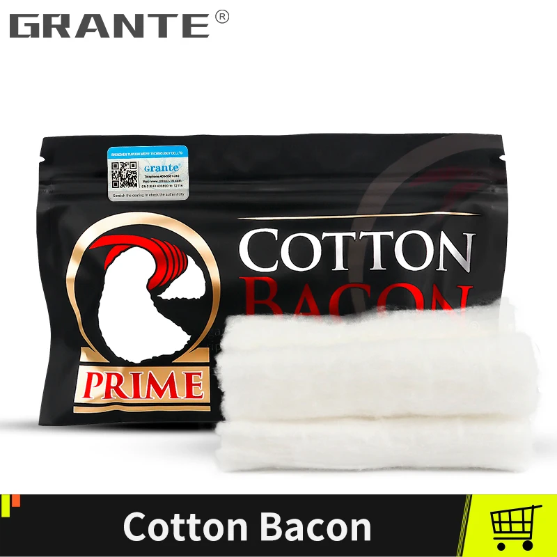 

2 lot Grante Cotton Bacon Electronic Cigaret Cotton Gold Version Fit RDA RTA Atomizer Tank Vaporizer Electronic Cigarette