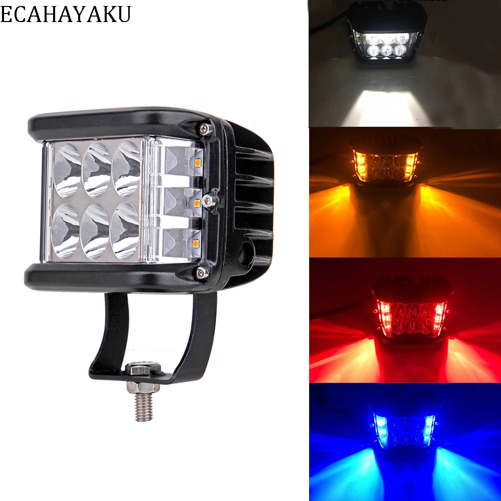 

ECAHAYAKU 1PCS 60W 4 Inch Cube Pod LED Work Light Bar 12V 24V SPOT FLOOD for 4x4 OFF-ROAD ATV TRUCK BOAT UTV Auto Driving Lights