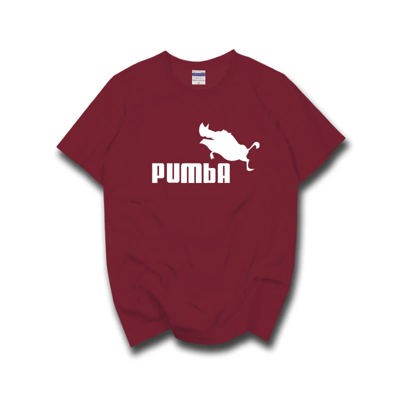 Забавная футболка homme Pumba для мужчин красивая из 100% хлопка на лето 2019|t shirt homme|t