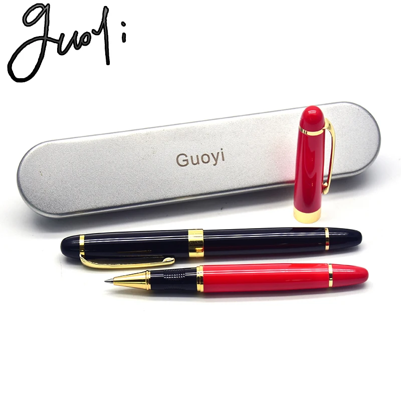 Guoyi A203 креативная металлическая гелевая ручка для обучения в офисе для школы, канцелярские принадлежности, подарки, роскошная ручка для отеля, шариковая ручка для делового письма