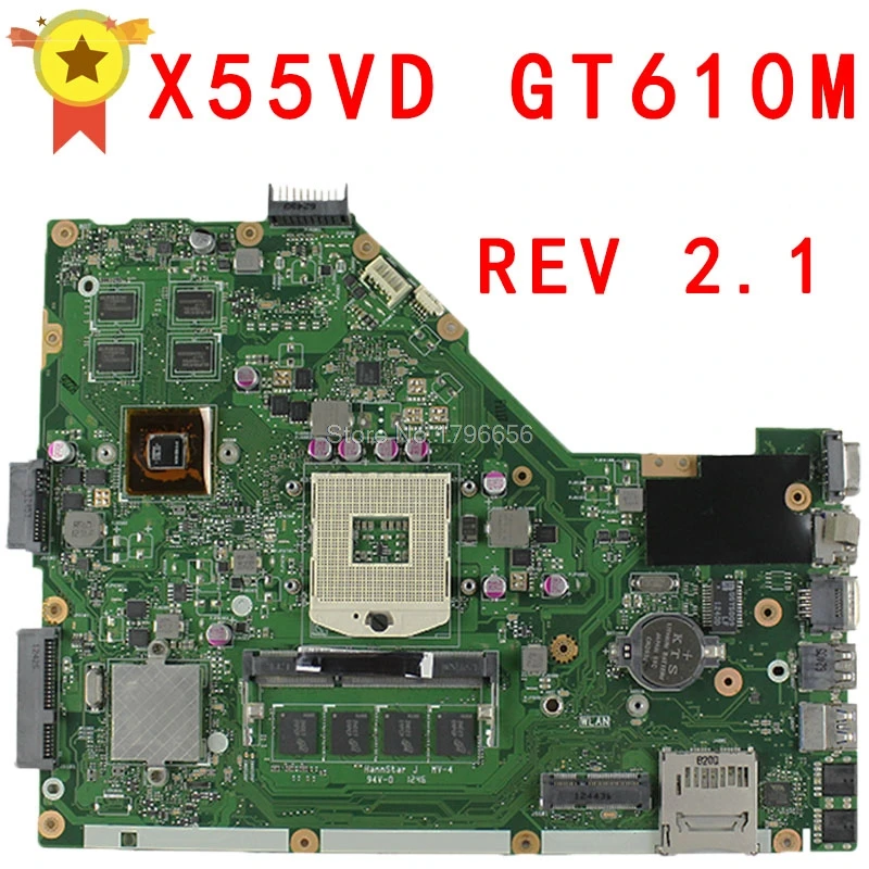 Материнская плата для ноутбука X55VD GT610M 4 Гб ОЗУ REV2.1/2,2 для ASUS X55V X55VD тестовая материнская плата X55VD тест материнской платы ОК