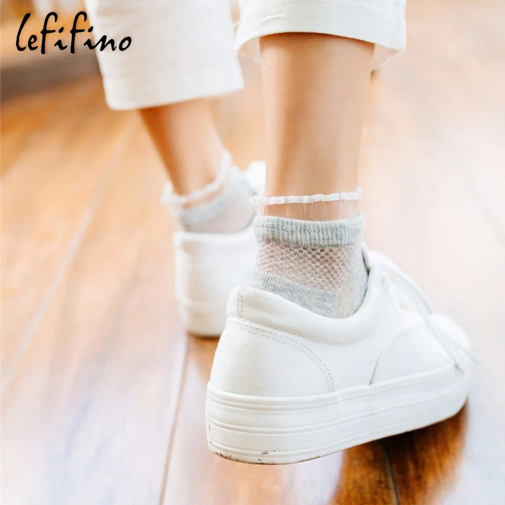 

Summer Japanese Princess Sock Transparent Lace Hollow Mesh Breathable Summer Fashion Pink Socks Cotton Ankle Socks Le66140