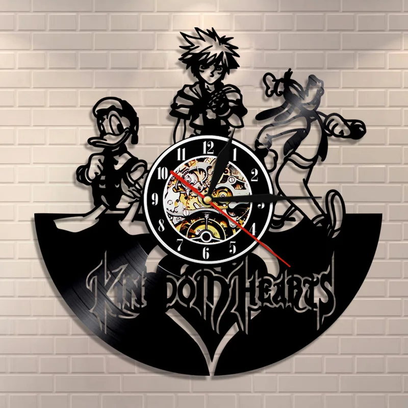 

2018 Real Promotion 12 Mm Sheet Klok Horloge Murale Free Shipping Music Wall Clock Vinyl Retro Nostalgia Kingdom Has Hearts. 2