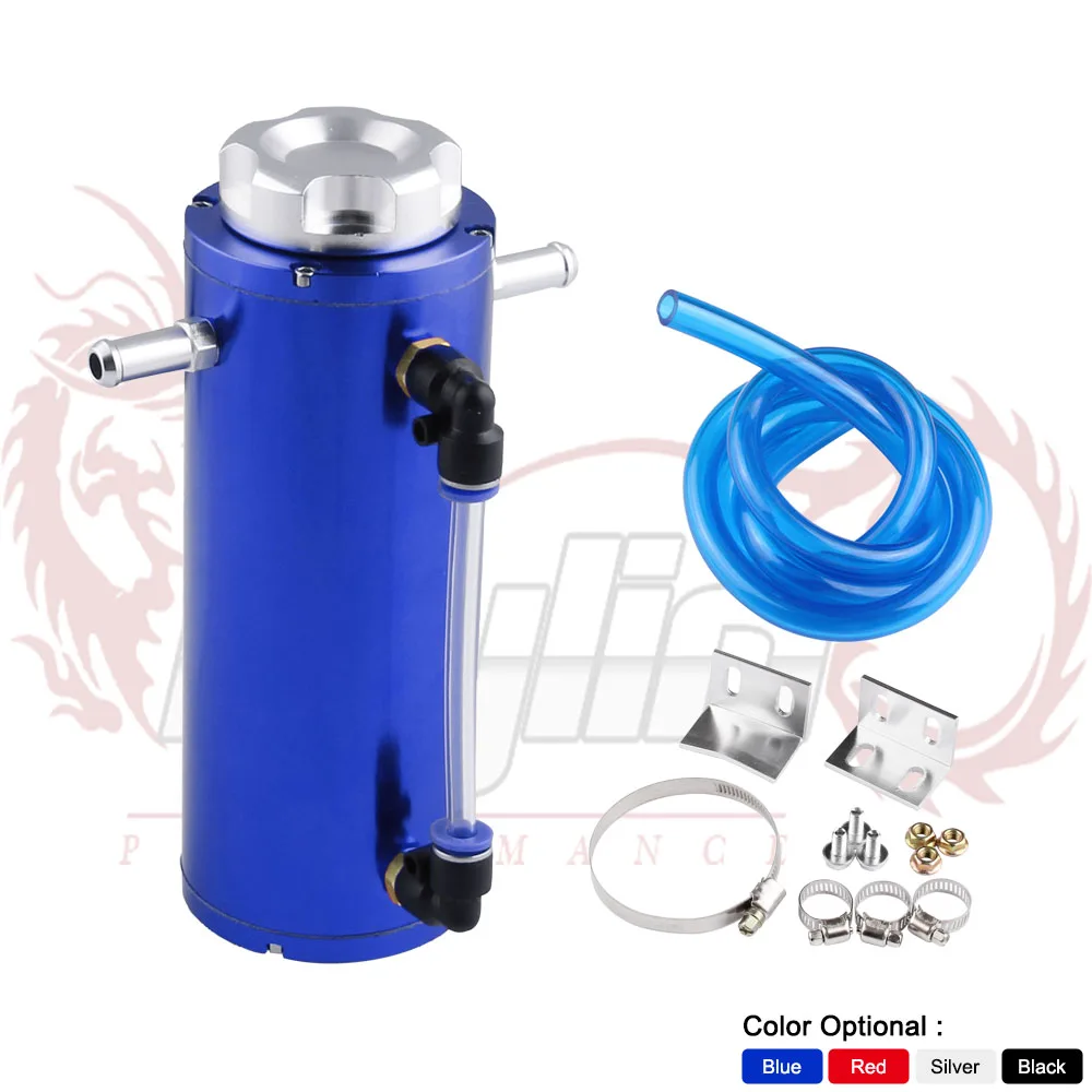 350ML Aluminum Car Oil Catch Tank Reservoir Can Kit For Universal Car