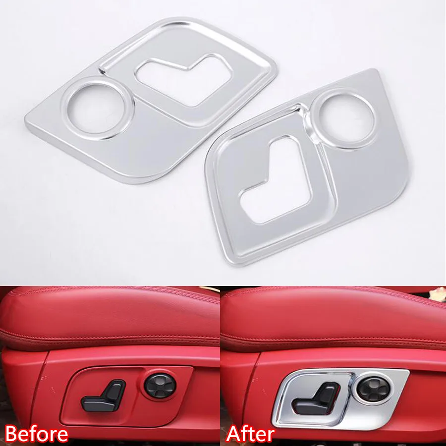 

Auto Car Interior Seat Adjust Button Switch Knob Panel Frame Trim Sequins Sticker Fit For Maserati LEVANTE 2016 Car-styling ABS