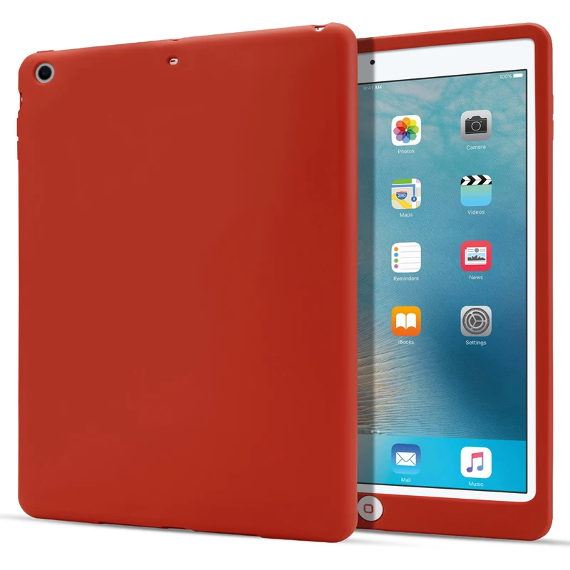 

Simple Kids Safe Clever Silicon Anti-fall Tablet Back Case for iPad Air2 9.7 inch Slilm Soft Back Protective Cover for iPad6 9.7