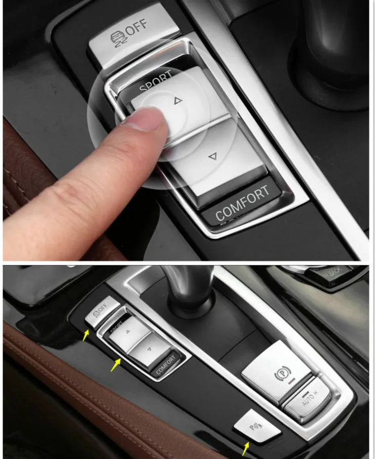 Наклейки для салона автомобиля BMW F25 F26 F01 F10 x3 x4 5 серия Высокое качество ABS Шестерня