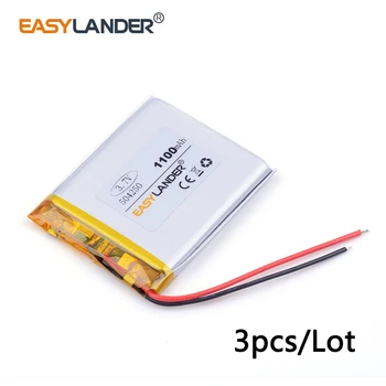 

3pcs /Lot 1500mAh 504250 3.7v lithium Li ion polymer rechargeable battery For GPS DVR toys mp3 MP4 MP5 Speaker E-book PDA Tools