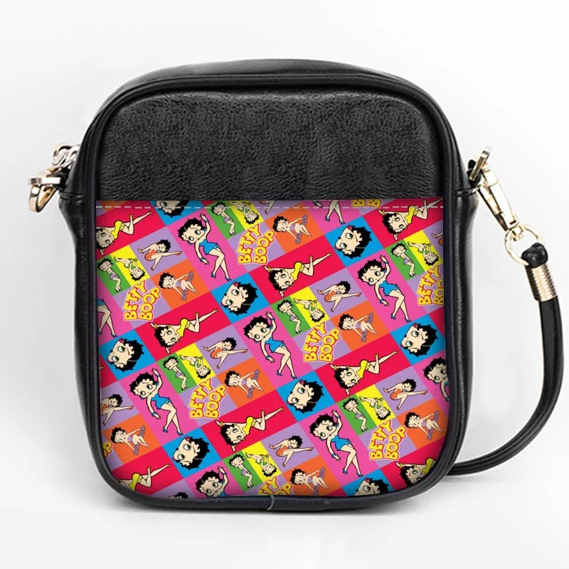 Пользовательские betty boop Моды Sling Bag Для женщин Слинг сумки на ремне кожа мини девушки Tote вечерние сумка DIY Sling Bag - Цвет: 1