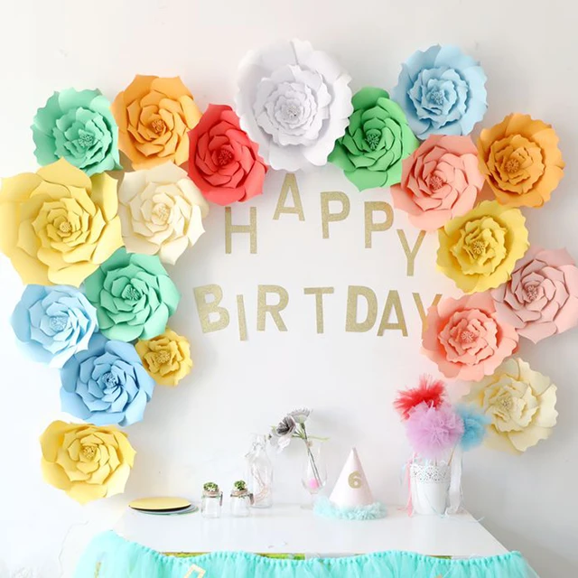 paper flower party supplies artificial flower backdrop diy paper how to make paper flower decorations
