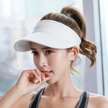 Одноцветная Кепка с регулируемым козырьком унисекс для мужчин и женщин, летняя кепка для гольфа, тенниса, пляжа, спорта, солнцезащитные козырьки, пустой верх, для рыбалки, гольфа, бега