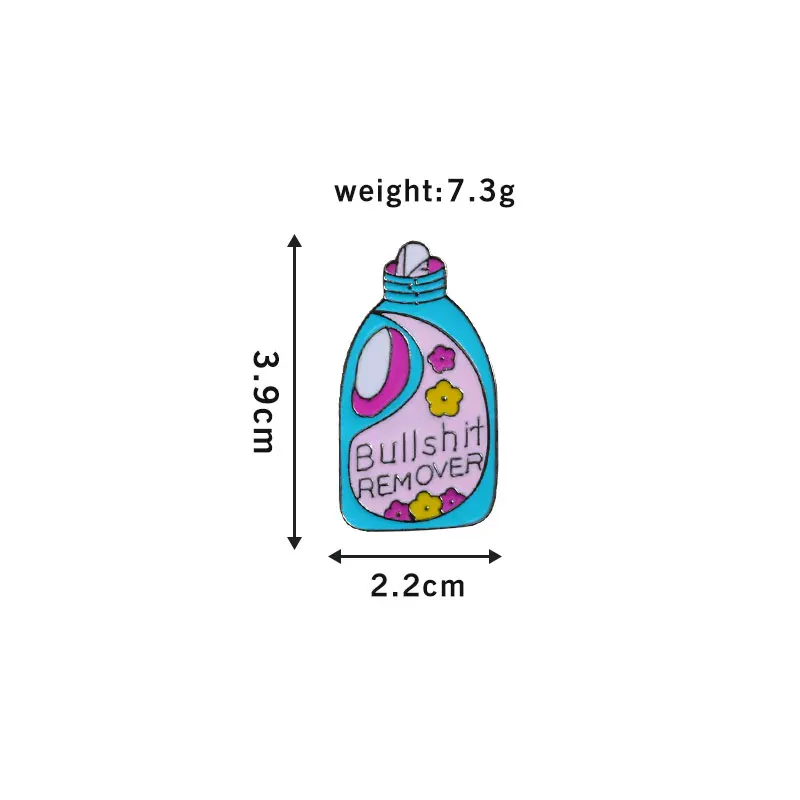 Laundry liquid Броши для женщин креативные забавные розовые синие насекомые Репеллент для снятия макияжа спрей эмаль шпильки картофель фри мороженое бижутерия - Окраска металла: Laundry liquid