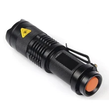 Mini Flashlight Zoomable 3W CREE Q5 ZoomTactical AA or 14500 Battery Flashlight Torch Lamp