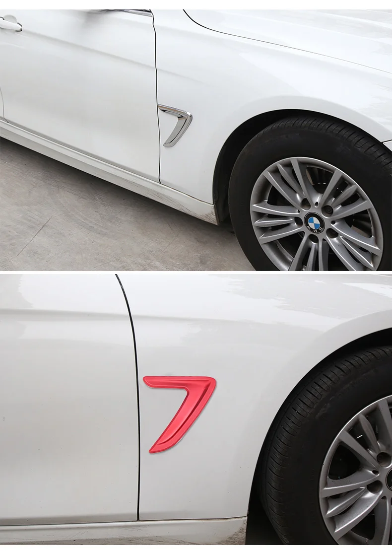 2 шт. украшения боковые зеркала автомобиля, устанавливаемое на вентиляционное отверстие в салоне автомобиля накладка наклейка на крыло для BMW 3 серии F30 F34 3GT 2013- автомобиль-Средства для укладки волос