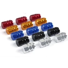 새로운 4pcs 팩 theftproof 알루미늄 자동차 휠 타이어 밸브 타이어 스템 에어 캡 밀폐 커버 무료 배송(China)