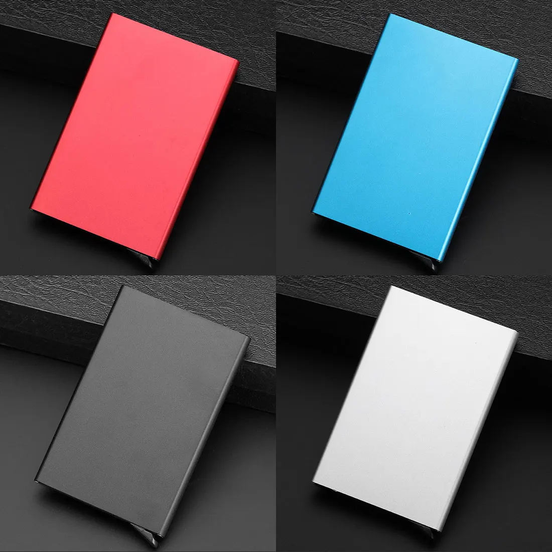 

Simple Fashion Aluminum Credit Card Box Automatic Metal Card Holder Business card Holder Bank Cards Multifunction Storage Boxes