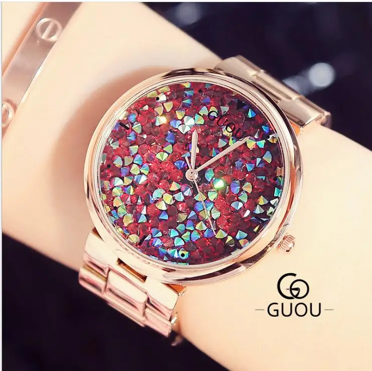 

Star Watch temperament Van diamond face large dial quartz ladies watches luxury gold fashion design women's watch Relogio
