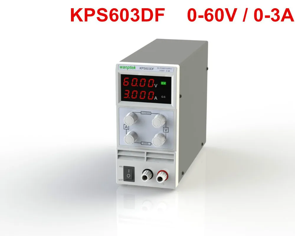 

KPS603DF Adjustable High precision double LED display switch DC Power Supply protection function 60V3A 110V-230V 0.1V/0.001A EU