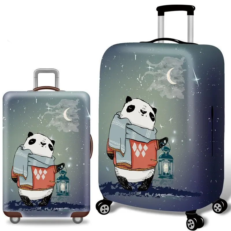 Travel Luggage Suitcase Protective Cover Apply To 19''-32'' Suitcase Trolley Case Thick Elastic Cartoon Cover Travel Accessories