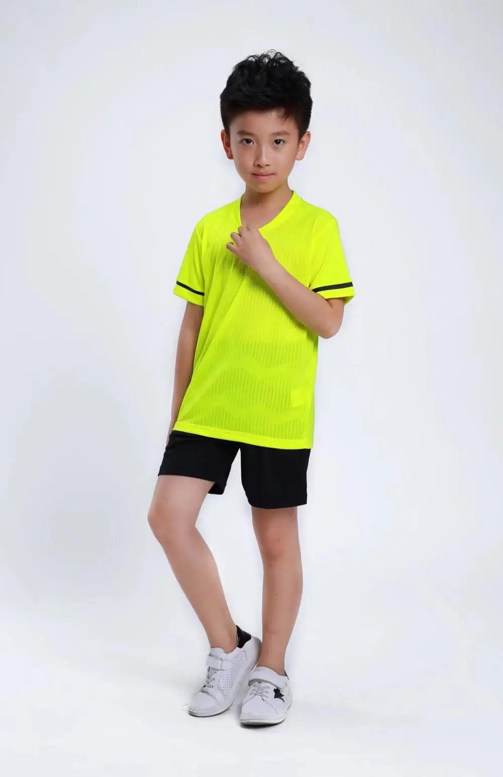 Детский комплект для футбола, Джерси, Детские комплекты футбольные костюмы, командные быстросохнущие футбольные тренировочные рубашки - Цвет: Green