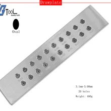 Овальной формы 3,10-5,00 мм 20 отверстий карбида вольфрама Drawplates, хорошее качество