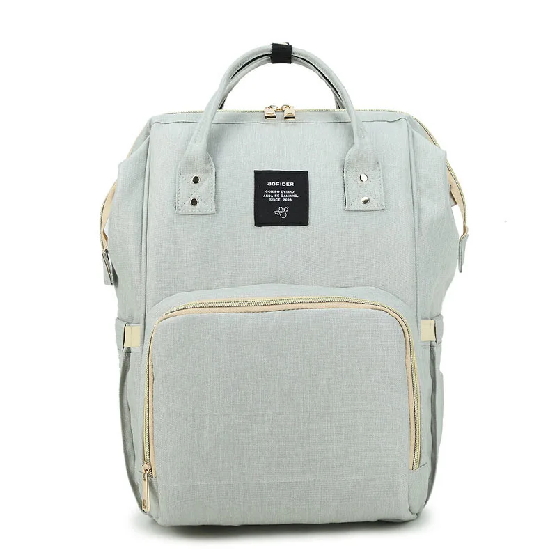 Модная сумка Diaer для мамы, подгузник для беременных, брендовая Большая вместительная детская сумка, рюкзак для путешествий, сумка для ухода за ребенком - Цвет: Light Grey