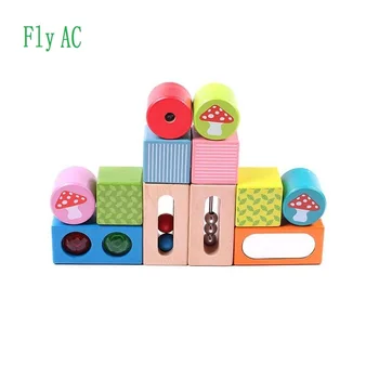 

Fly AC Montessori Wooden Educational toys rainbow building blocks toys For Children Development Practice and Senses Toys Gift