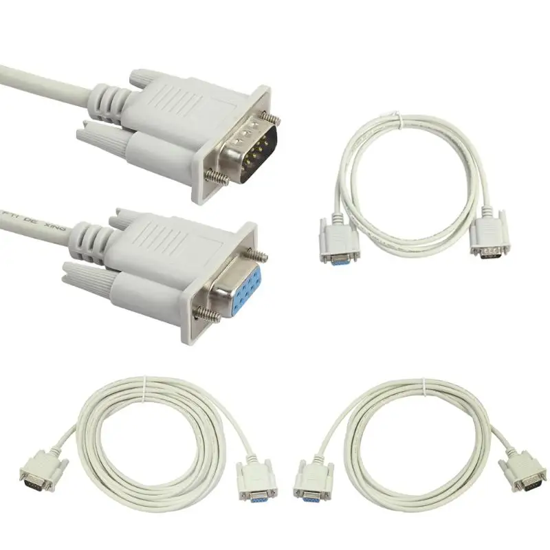 Serial RS232 9-Pin Male to Female DB9 9-Pin PC Converter Extension Transfer Cable 1.5M 3M for computer connector extension cable usb extension cable sma cable extension hdmi extension cable
