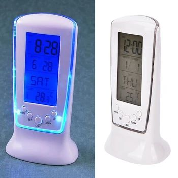 

JETTING Digital Backlight LED Display Table Alarm Clock Snooze Thermometer Calendar