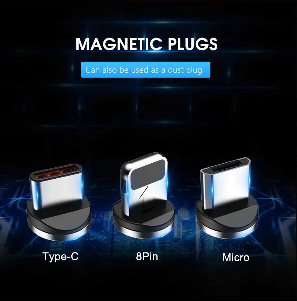 !ACCEZZ Elbow Magnetic USB Charging Cable Lighting For iPhone XS MAX XR Micro USB Type C For Xiaomi Samsung S9 S8 Magnet Cables (9)