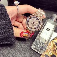 2017 New Women Watch Stainless Steel Watches Lady Shining Rotation Dress Watch Small Dial Wristwatch Lady Rose Gold Watch Clocks 2017 New Women Watch Stainless Steel Watches Lady Shining Rotation Dress Watch Small Dial Wristwatch Lady Rose Gold Watch Clocks