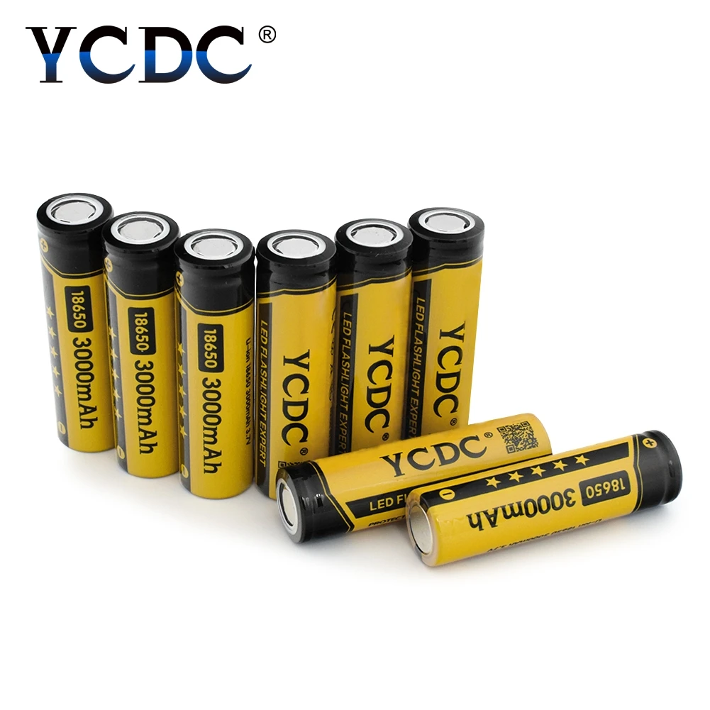 

NO Memory Effect" Factory Drop Shipping Rechargeable Cells Flat Top 18650 Batteries 3000mAh for Outdoor Flashlight