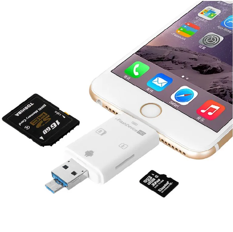 3в1 USB Micro USB SD TF SDHC кард-ридер для iPhone 11 Pro XS Max XR X 5 6 7 8 Plus для iPad Macbook Micro OTG Android Phone