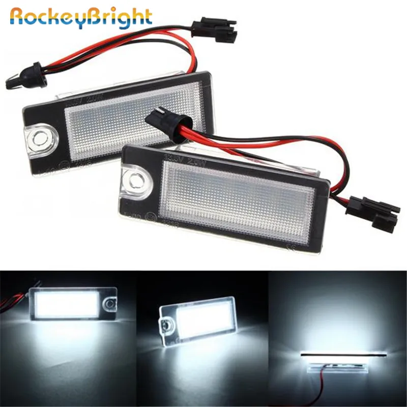 

Rockeybright No error Car Led License Plate Light for Volvo S60 S80 XC90 V701 XC701 license plate lamp rear number plate lights