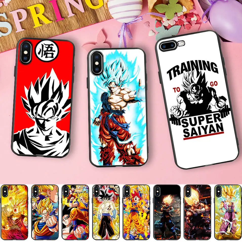 Minason DBZ Goku Saiyajin Dragon Ball Z Case For iPhone 7 8 Cases DragonBall Case For iPhone X 6 ...
