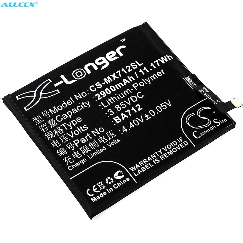 Аккумулятор Cameron Sino 2900 мАч BA712 для Meilan S6 Meizu M6s Premium Edition M712c M712M M712Q B|Аккумуляторы