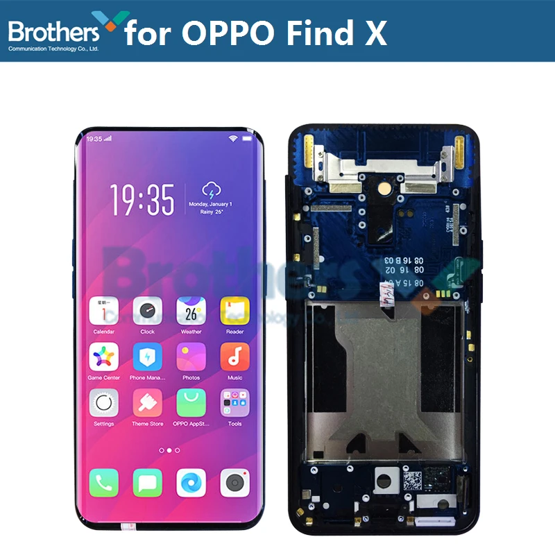 Для OPPO Find X LCD экран ЖК дисплей с или без рамки для сенсорный дигитайзер сборка