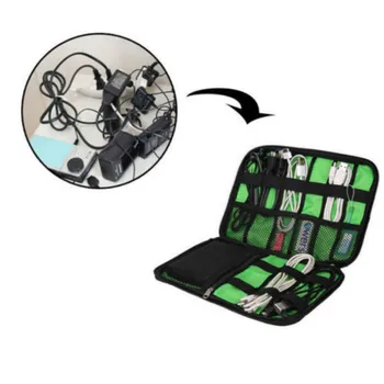 

USB Flash Drives Case Organizer Bag Digital Storage Pouch Data Earphone Cable