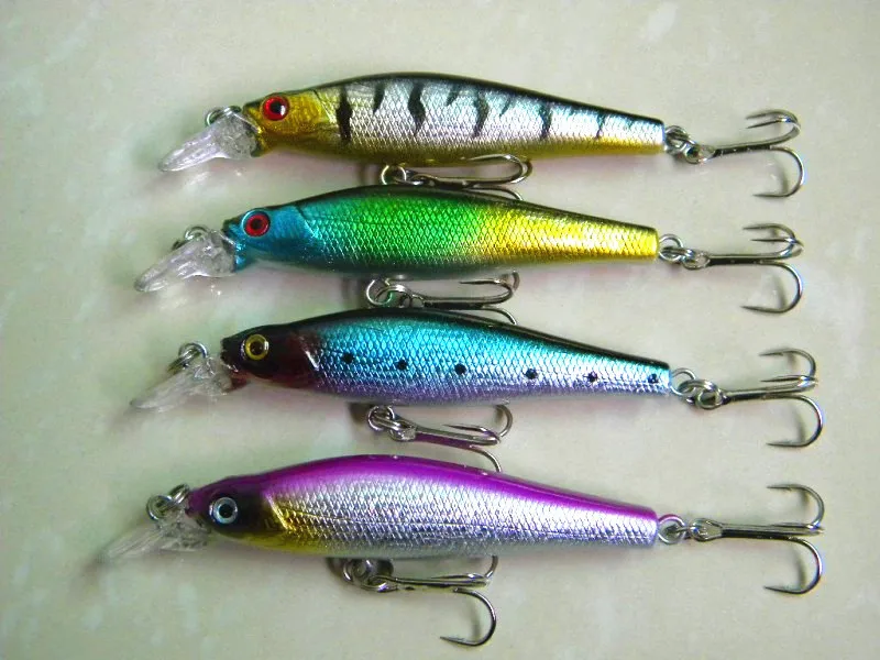 40pcs/lot Minow Fishing Lures china 9CM 8.5G fishing tackle bass fish