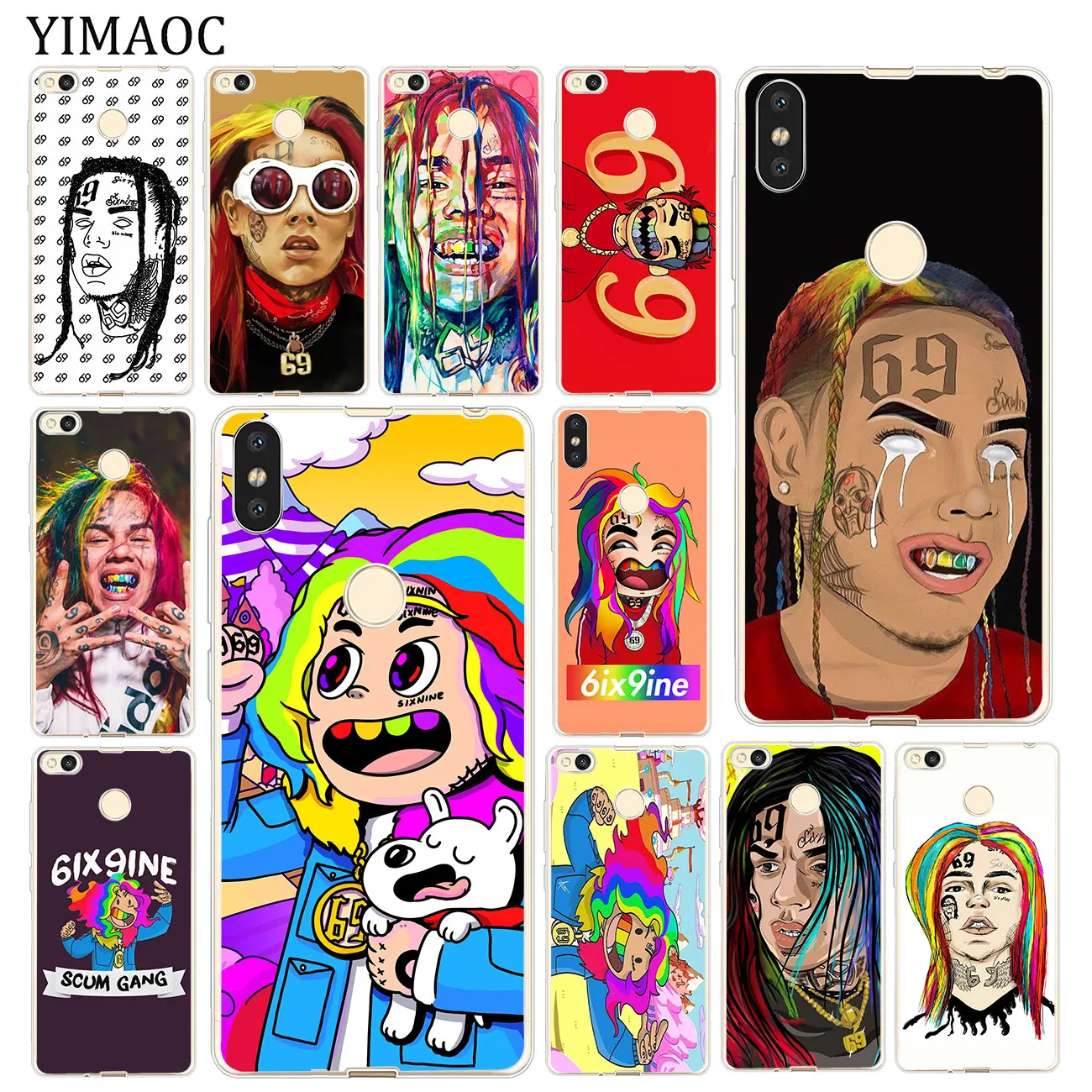 

YIMAOC hip hop rapper Tekashi 69 6ix9ine Slim Case for Xiaomi MI Redmi 7A 6A 4A 4X S2 K20 GO Note 8 7 5 6 Pro Plus 4 Cover