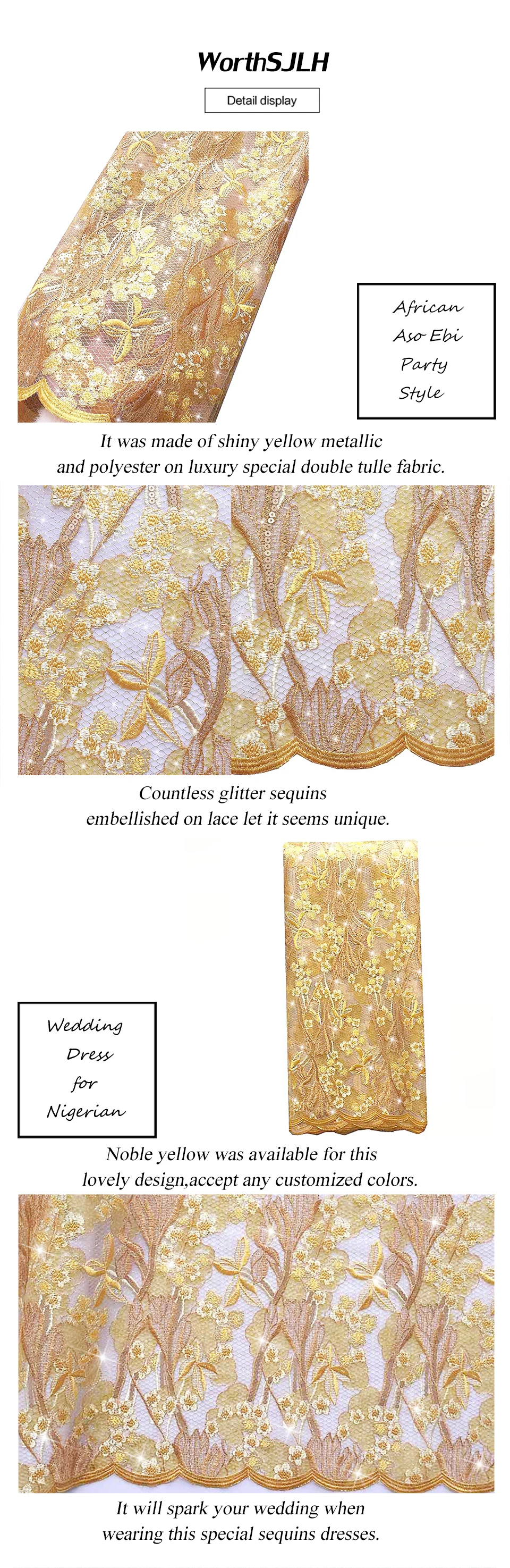 tulle Lace Fabrics With Sequins 2018 9
