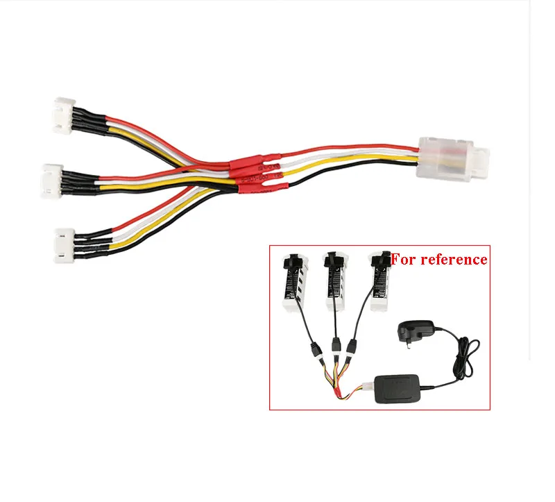 

3PCS Triple 3 in 1 Battery Parallel Power Cable Charging Wiring Balance Charger Line for Dron Hubsan ZINO H117S Original Battery