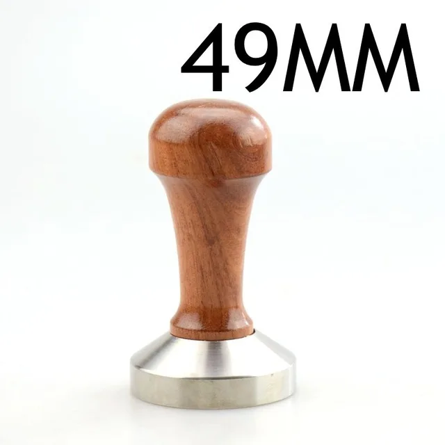 1 шт. палисандр Кофе вскрытия 58 мм с деревянной ручкой 304 Нержавеющая сталь Молоток-основание, прямые продажи, акционное предложение - Цвет: B49mm