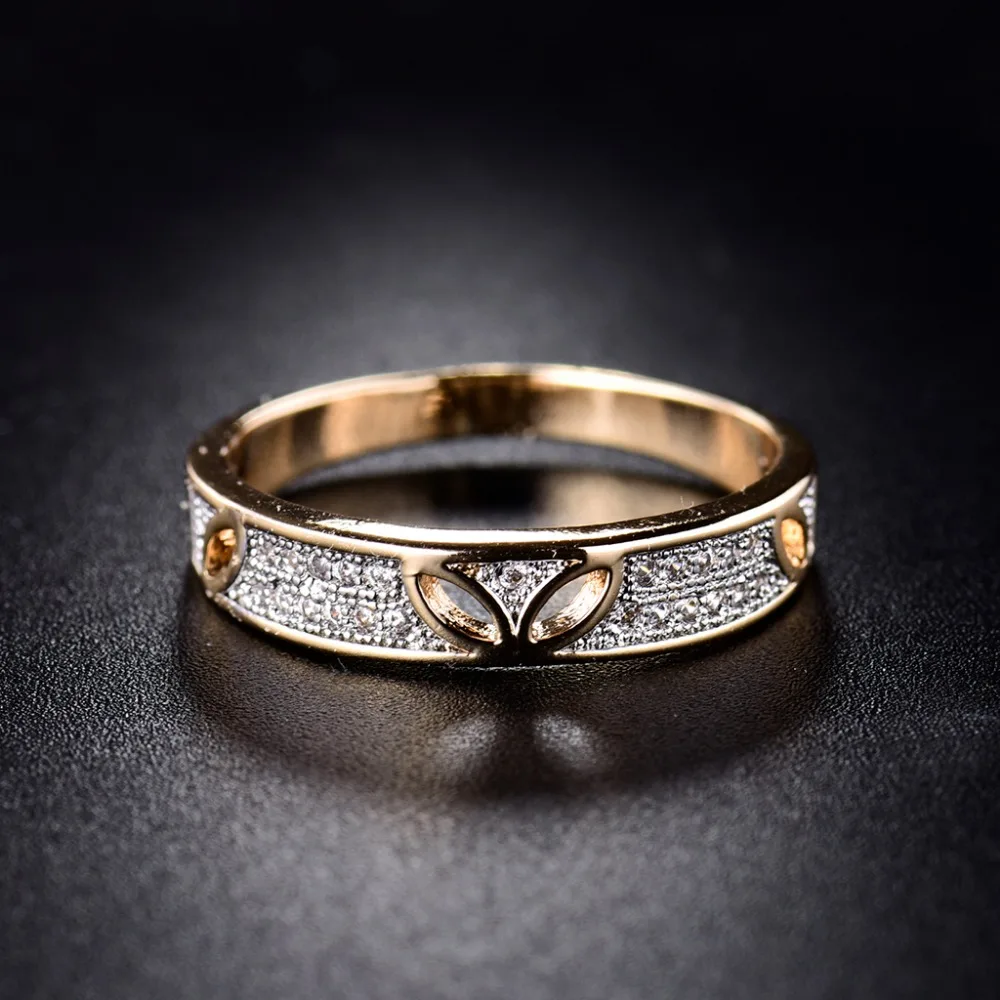 GULICX 2017 Fashion Rabbit Ear Finger Mid Ring for Women Gold-color Ring Crystal CZ Zircon Engagement Band R255 4 GULICX 2017 Fashion Rabbit Ear Finger Mid Ring for Women Gold-color Ring Crystal CZ Zircon Engagement Band R255 4